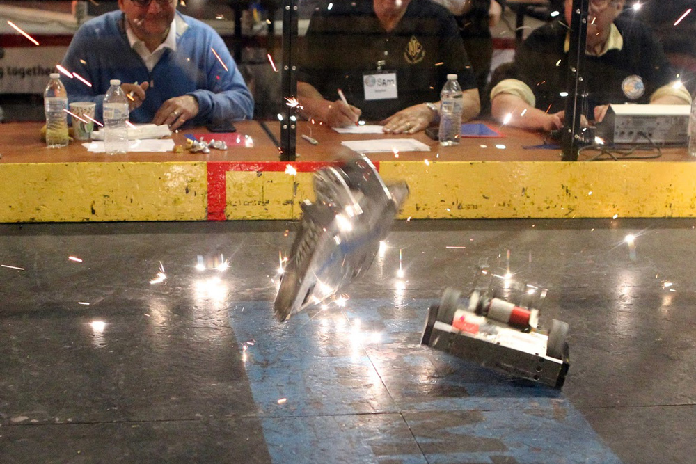 A National Robotics League competition under way