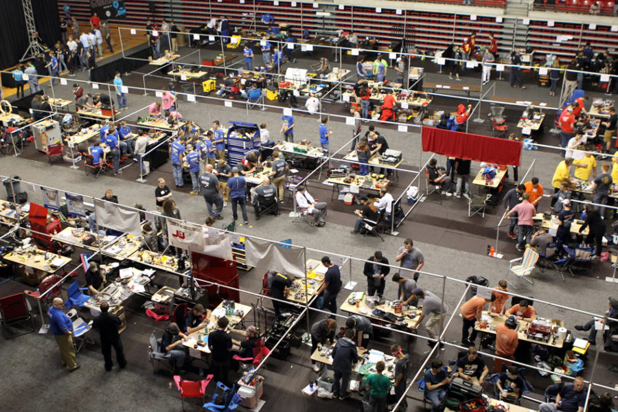 Bird eye view of competition event