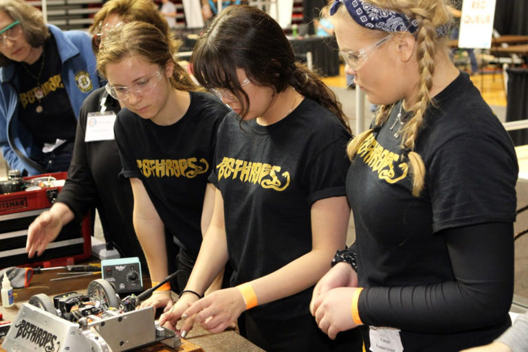 NRL Team woking on their robot